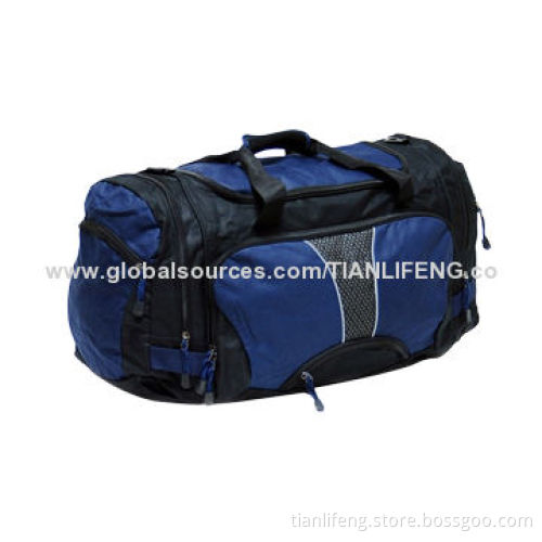 24-inch Men's Travel Duffel Bag, Black Blue Color